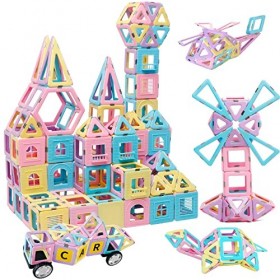 Agirlgle Jeu de blocs de construction en bois arc-en-ciel pour enfants