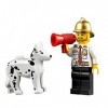 LEGO City - Mini figurine chef de pompier avec casque de pompier doré et chien dalmatien 60088