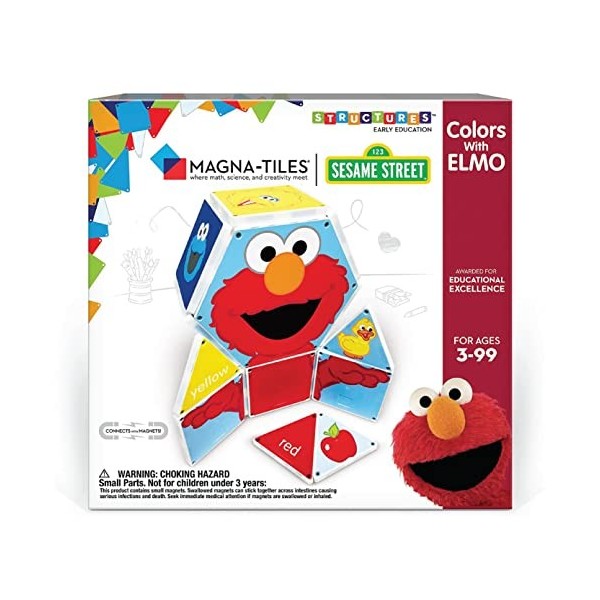 CreateOn Sesamstraßenfarben mit Elmo, die ursprünglichen magnetischen Bausteine, die Lernen grundlegenden Farben Spaß und Han