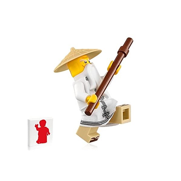 The LEGO Ninjago Movie Minifigure - Sensei Wu w/ White Robe, Zori Sandals 70612