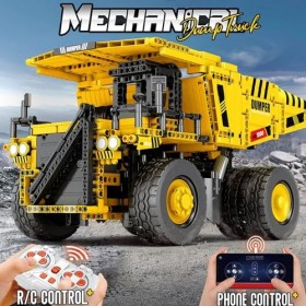 Kit de blocs pour tombereau technique, 1622 pièces kit de construction de camion avec télécommande et Kit moteur, modèle de t