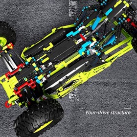 Off-Road 4 x 4 Crawler, 4WD All Terrain Vehicle Toys, Super Grands Pneu Stable, Blocs Voiture de Sport Compatible avec Vitess