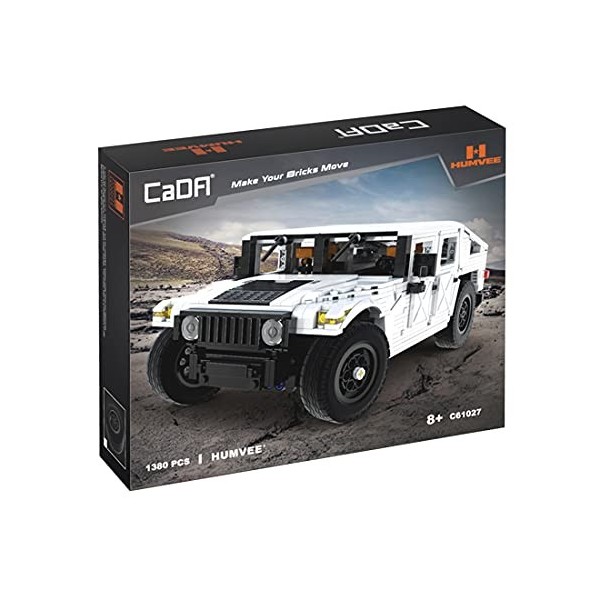 WangSiwe Technik Blocs de Construction Véhicule Tout-Terrain Humvee, Cada C61027W, 1380 Briques Modèle de Voiture de Course C