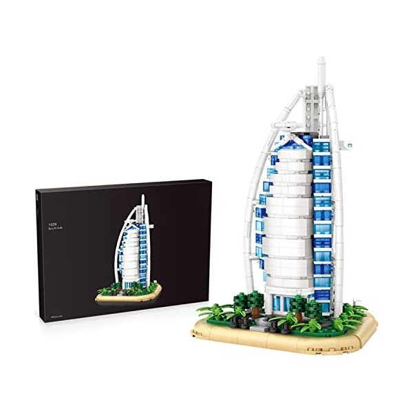 YANYUESHOP Ensemble de Blocs de Construction et darchitecture de renommée Mondiale London Bridge & Arc de Triomphe & Burj Al