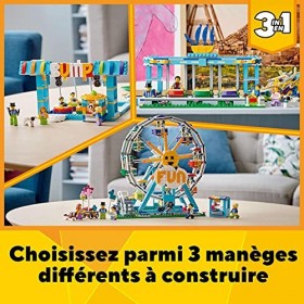 LEGO 31119 Creator 3-en-1 La Grande Roue avec Petites Voitures, Fête Foraine, Jouet Enfant 9+ Ans