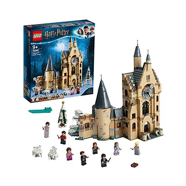 LEGO 75948 Harry Potter La Tour de lhorloge de Poudlard, À Construire, Compatible avec La Grande Salle et Le Saule Cogneur, 