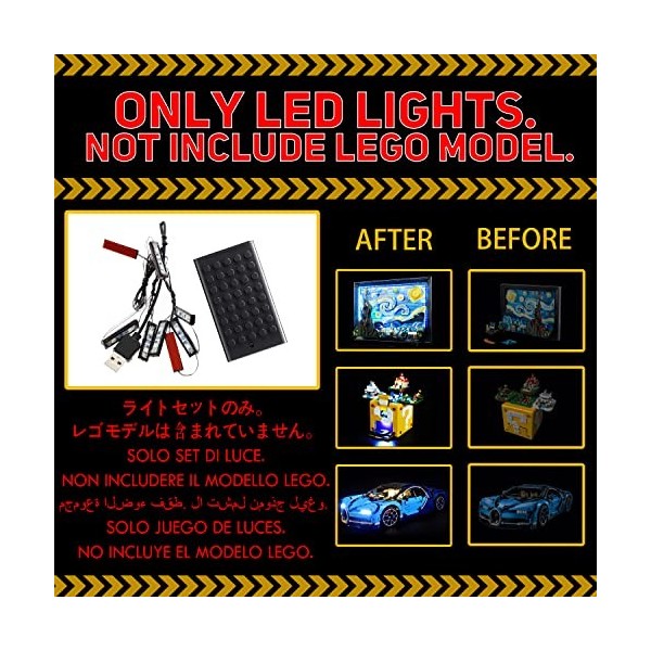 ASTEM LED Kits pour Lego 6x6 All Terrain Tow Truck, LED Only for Lego 42070 Light Only, Does Not Include Lego Set .