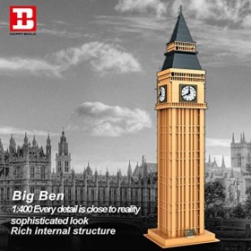OKCELL Architecture Big Ben Building, Briques de serrage MOC. Kit de modélisation, idéal pour les adolescents et les adultes 