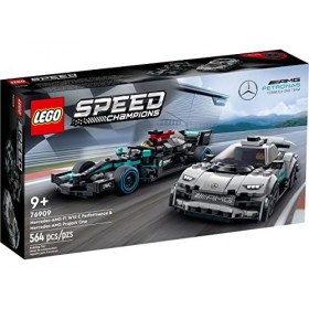 Lego 76909 Mercedes-AMG F1 W12 E Performance & Mercedes-AMG Project One & 30434 Aston Martin Valkyrie AMR Pro Lot de 2