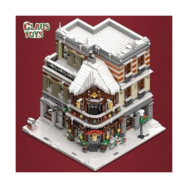 Kit construction maison en blocs construction cadeau sur le thème Noël 2955 blocs construction à serrage grand kit modèle mai