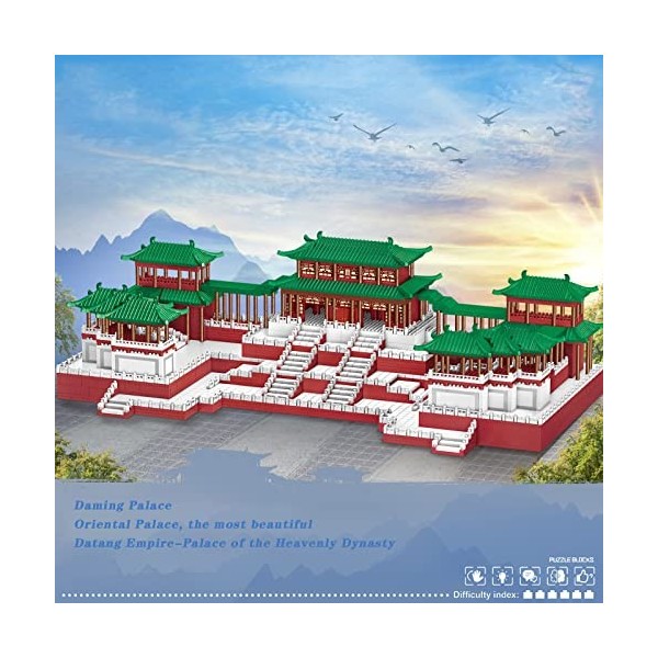 WangSiwe N/A Daming Palace Collection Ensemble de Blocs de Construction de Modèle DArchitecture Célèbre 8109 Pièces Micro 