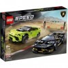 LEGO 76899 Speed Champions Lamborghini Urus St-X & Lamborghini Huracán Super Trofeo Evo, Jouet Voiture de Course Enfants