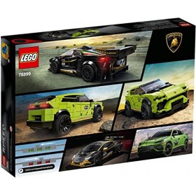 LEGO 76899 Speed Champions Lamborghini Urus St-X & Lamborghini Huracán Super Trofeo Evo, Jouet Voiture de Course Enfants