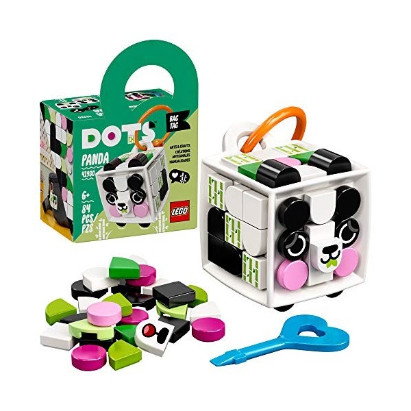LEGO DOTS Bag Tag Panda 41930 DIY Craft Accessories and Decorations Kit. A Creative Gift for Kids Who Like to Make Their Own 