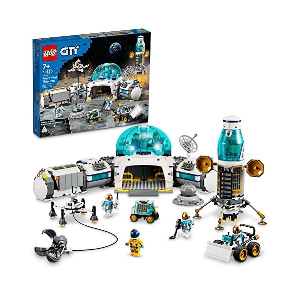 City Space Lunar Research Base 60350 Jeu de jouets de construction pour enfants, garçons et filles à partir de 7 ans 786 piè