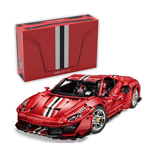 CaDA FigureArt Technique - 3236 pièces C61043W - Voiture de Sport 1:8 - Jouet de Construction Compatible avec Lego Technic