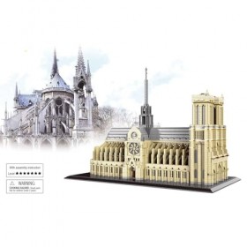 YAXRO Ensemble De Blocs De Construction De La Cathédrale Notre-Dame De Paris,7380 Pièces Kits De Construction De Modèles Dar