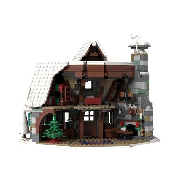 Modulaire Architecture Blocs De Construction 1325pièces MOC Winter Village Lodge Nano Micro Blocs De Construction Mini Ensemb