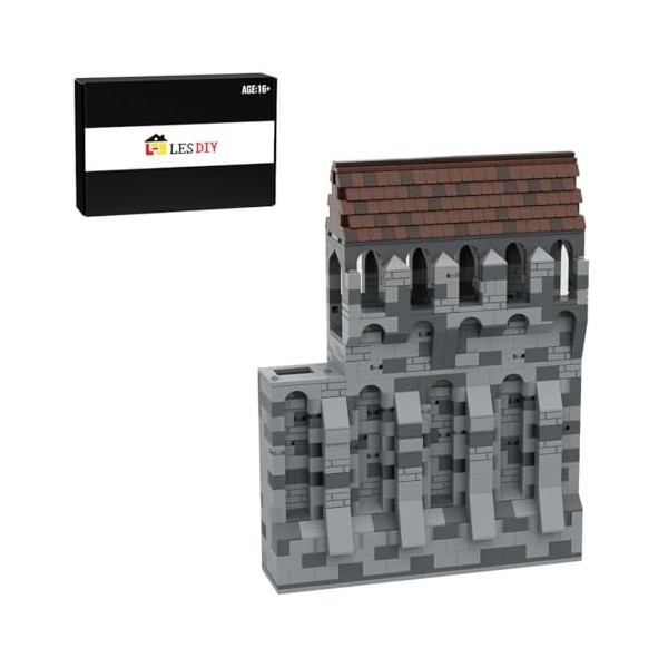 EnWind Modèle château médiéval DIY - Sous-module - Kit de blocs modulaires - Compatible avec larchitecture Lego MOC-131267 H