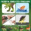 Sanlebi Dinosaures Jouet - Réaliste Figurine Dinosaure Ensemble Modèle Ensemble Animaux Jouet Jeux Educatif Jouets pour Enfan