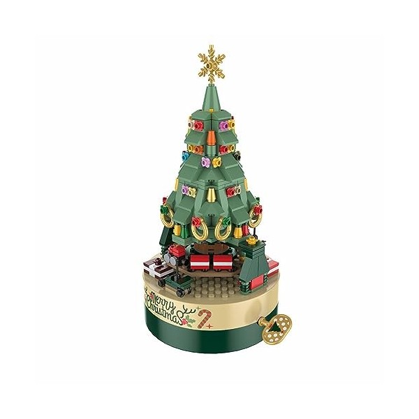 JoyMate Boîte à musique de Noël - Briques de construction - Pour sapin de Noël - Compatible avec Lego - Cadeaux de Noël - Jou
