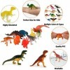 Dinosaure Jouet en Plastique, Jeu de Figurines de Dinosaures, 10PCS Mini Dinosaures Réaliste Modèle Ensemble, Dinosaure Éduca