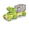 Jouets de Camion de Dinosaure pour Enfants de 2 à 5 Ans, Camion de Transport de Voiture T-Rex avec 12 Figurines Dino, Ensembl