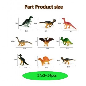 Lot de 48 figurines de dinosaures - En plastique - Pour garçons et filles - Cadeau danniversaire denfant