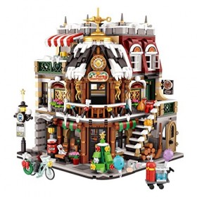 Novaray Sapin de Noël Mini Maison Blocs de construction, 2506 pièces MOC Creative Coffee House Kit modulaire, blocs de serrag
