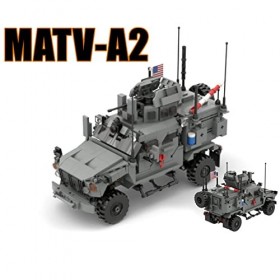 DIYIV Véhicules Militaire Blocs de Construction, Véhicule Anti-Mines MATV-A2 Anti-Embuscade Kits de Modélisme, 803 pièces Cha