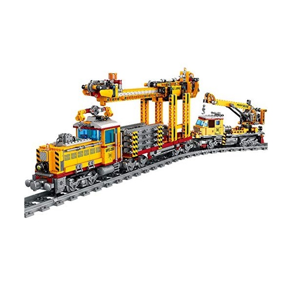 OATop 1270 + pièces City Train de marchandises modèle avec rails, train City avec moteur et kit déclairage LED, kit de const