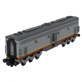 ERTY Technique Chemin de fer Waggon Blocs de construction Santa Fe EMD E8B Locomotive Waggon Kit de modélisme 587 Blocs de se