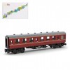 MSEI Lot de 730 blocs de construction de train technique modèle MOC-52021 7Wide HP Express Train de passagers compatible avec