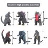 Figurines Godzilla - Ksopsdey Figurine DAction Classique De Godzilla,Ensemble De Jouets De Dinosaures,Educatif Jouets Pour E