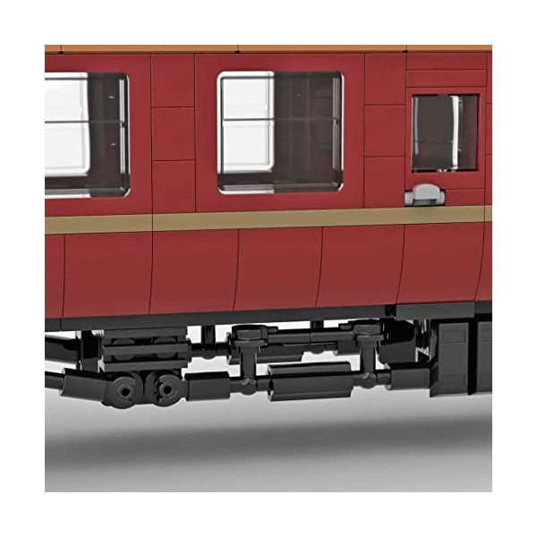MSEI Lot de 730 blocs de construction de train technique modèle MOC-52021 7Wide HP Express Train de passagers compatible avec