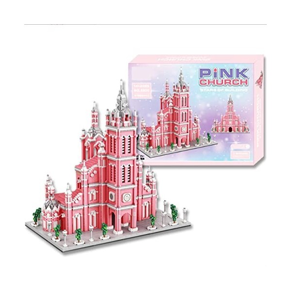11086 PCS + Architecture de renommée Mondiale Bloc de Construction Rose Princesse château 3D modèle Mini Brique Diamant Bloqu