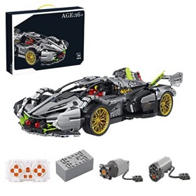 JOYFAN 1314 pièces Voiture de Sport Bloques de Jeux de Construction Télécommande, Voiture de Sport Modèle de Bloc de Construc
