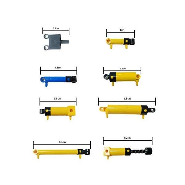 MayB Technic Pieces - Lot de 32 Kit Pneumatic, Pneumatique Pompe, Pompe à Air, Tige de Poussée Briques de Construction, Compa
