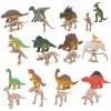 Mini Figurine Dinosaure, 24PCS Réaliste Figurine Dinosaure Ensemble Modèle Ensemble, Enfant Dinosaure Jouet pour Décorations 