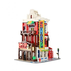 WangSiwe Ensemble de Blocs de Construction City Street View Modèle de Magasin DAngle 2332 Pièces Mini Blocs Jouets Pour Ad