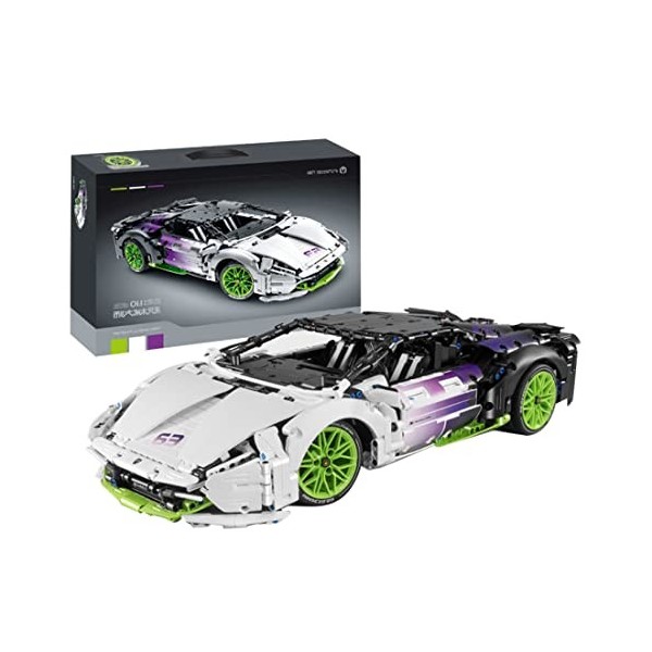 WangSiwe Diyaa Technic Racing Car Building Set, 2127+ Pcs 1:10 Sports Car Building, Diy Building Block Car Model, Collectible