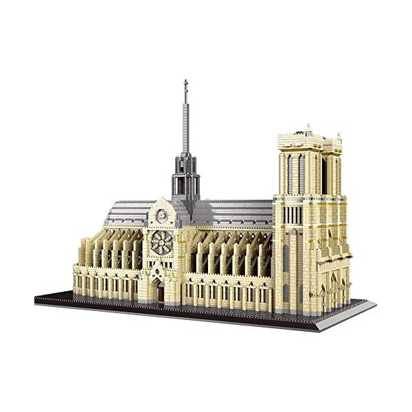 Ensemble de Blocs de Construction Notre Dame Paris World Famous Landmark Architecture Ensemble de Construction Mini Micro Bui