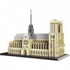 Ensemble de Blocs de Construction Notre Dame Paris World Famous Landmark Architecture Ensemble de Construction Mini Micro Bui