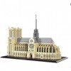 Ensemble de Blocs de Construction Notre Dame Paris World Famous Landmark Architecture Ensemble de Construction Mini Micro Bui