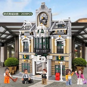 Kit Blocs Construction Modulaire,DIY Centre Commercial Style Européen Ville Mini Éducatifs Modèle,MOC Collection Décoration J