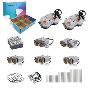 DWEG 54 pièces CADA Power Functions Pro, Groupe servomoteur Haute Vitesse y Compris L/M/Arbre Transversal ,Batterie à Charge