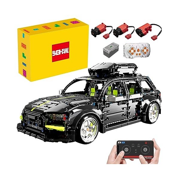 BEHOWL Technik Super Racing, Set de Blocs Stem avec télécommande et app Dual Control, Jouets pour garçons et Filles, Cadeaux 