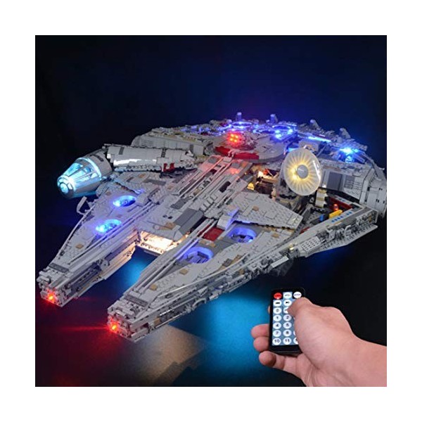 YANYUESHOP Kit déclairage LED pour Lego Millennium Falcon - Jeu déclairage Compatible avec Les Blocs de Construction Lego 7