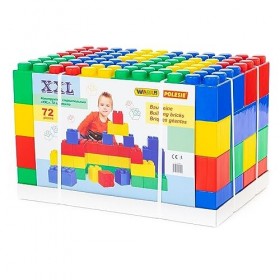 Polesie Jeu de Briques de Construction XXL 72 pièces, Polesie41999, Multicolore