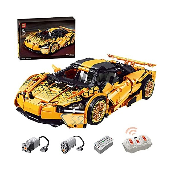 YaYashow Technic Voiture - La Voiture de Sport 720sGT Jeux de Construction avec Moteur et 2.4G Telecommande, 1128 Pièces Briq